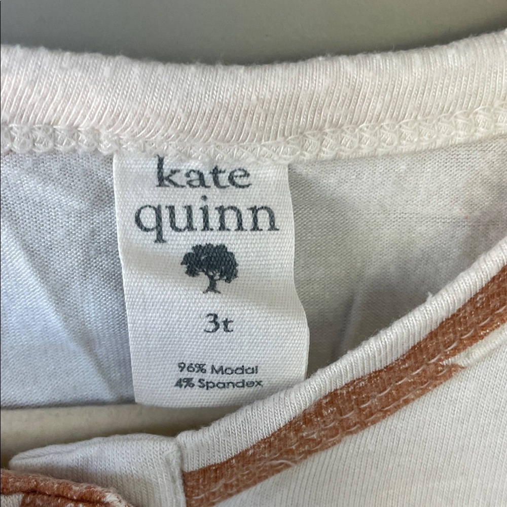 Kate Quinn fox print bamboo button romper 3T - Picture 2 of 4
